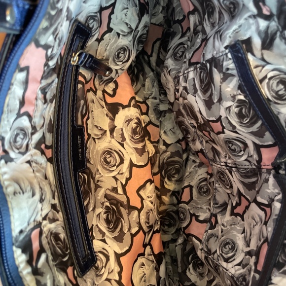 Nine West shiny blue satchel - Picture 3 of 3